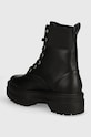 Παπούτσια Μποτάκια Tommy Hilfiger LEATHER ELASTIC RIB LACEUP FW0FW08440 μαύρο