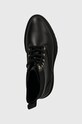 Μποτάκια Tommy Hilfiger LEATHER ELASTIC RIB LACEUP μαύρο FW0FW08440