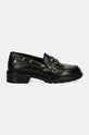 Tommy Hilfiger mocasini de piele NAUTICAL EYELETS LEATHER LOAFER FW0FW08148 negru AW24