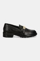 Кожени мокасини Tommy Hilfiger TH LOGO LEATHER LOAFER FW0FW08257 черен AW24