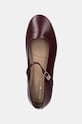 Tommy Hilfiger balerini de piele MARYJANE BALLERINA LEATHER burgundia FW0FW08294