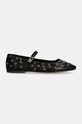 Кожаные балетки Tommy Hilfiger MARYJANE BALLERINA EYELETS FW0FW08311 чёрный AW24