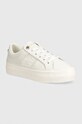 Kožené sneakers boty Tommy Hilfiger ESSENTIAL VULC SNEAKER MONOGRAM imitace kůže bílá FW0FW07945
