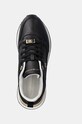 Kožené sneakers boty Tommy Hilfiger FEMININE RUNNER černá FW0FW08117