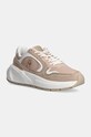 Kožené sneakers boty Tommy Hilfiger CHUNKY FASHION RUNNER přírodní kůže béžová FW0FW08129