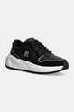 Кожаные кроссовки Tommy Hilfiger CHUNKY FASHION RUNNER замш чёрный FW0FW08129