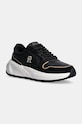Δερμάτινα sneakers Tommy Hilfiger CHUNKY FASHION RUNNER δέρμα σαμουά μαύρο FW0FW08129