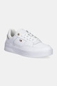 Kožené tenisky Tommy Hilfiger ESSENTIAL BASKET SNEAKER nízky biela FW0FW08261
