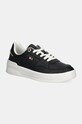 Кожаные кроссовки Tommy Hilfiger ESSENTIAL BASKET SNEAKER кожа с покрытием чёрный FW0FW08261