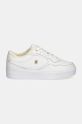 Tommy Hilfiger sneakers in pelle ESSENTIAL PLATFORM SNEAKER FUR FW0FW08349 bianco NC24