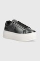 Кроссовки Calvin Klein Jeans BOLD PLATF LOW LACE LTH ML MTL синтетический чёрный YW0YW01464