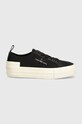 Calvin Klein Jeans tenisówki BOLD VULC FLATF LOW LACE MIX MTL YW0YW01465 czarny AW24