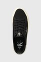 Calvin Klein Jeans tenisówki BOLD VULC FLATF LOW LACE MIX MTL czarny YW0YW01465