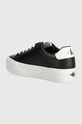 Obuwie Calvin Klein Jeans sneakersy skórzane VULC FLATFORM LACEUP LTH YW0YW01474 czarny