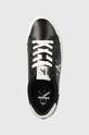 Calvin Klein Jeans sneakersy skórzane VULC FLATFORM LACEUP LTH czarny YW0YW01474