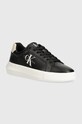 Шкіряні кросівки Calvin Klein Jeans CHUNKY CUPSOLE LACEUP LTH ML MTL платформа чорний YW0YW01476