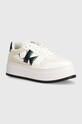 Кроссовки Calvin Klein Jeans BOLD PLATF LOW LACE MIX NBS MTR замш белый YW0YW01482