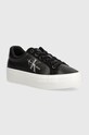 Calvin Klein Jeans sneakers BOLD VULC FLATF LOW MIX ML MTR finto camoscio nero YW0YW01492