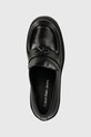 Calvin Klein Jeans pantofi de piele CHUNKY HEELED LOAFER MG MTR negru YW0YW01494