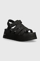 Calvin Klein Jeans sandale PLATFORM BUCKLE RUBBER MG MTL platformă negru YW0YW01513