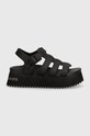 Σανδάλια Calvin Klein Jeans PLATFORM BUCKLE RUBBER MG MTL YW0YW01513 μαύρο AW24