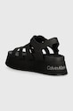 Încălțăminte Calvin Klein Jeans sandale PLATFORM BUCKLE RUBBER MG MTL YW0YW01513 negru