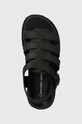 Σανδάλια Calvin Klein Jeans PLATFORM BUCKLE RUBBER MG MTL μαύρο YW0YW01513