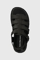 Calvin Klein Jeans sandale PLATFORM BUCKLE RUBBER MG MTL negru YW0YW01513