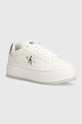 Calvin Klein Jeans sneakersy BOLD PLATF LOW LACE LTH ML MTL syntetyczny biały YW0YW01516