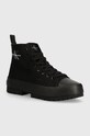 Kecky Calvin Klein Jeans LUGGED HYBRID LACEUP MID ML MTR Planet friendly černá YW0YW01519