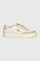 Sneakers boty Calvin Klein Jeans CLASSIC CUPSOLE LOW LACE LTH ML YW0YW01527 béžová AW24
