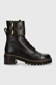 See by Chloé bocanci de piele Mallory SB33080A.999 negru AW24