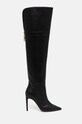 Elisabetta Franchi kozaki skórzane SA08L46E2.110 czarny AW24