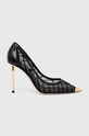 Elisabetta Franchi bőr tűsarkú SA42L46E2.110 fekete AW24