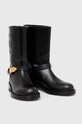 Elisabetta Franchi stivaletti alla caviglia in pelle nero SA56B46E2.110