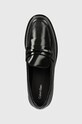 Шкіряні мокасини Calvin Klein LOAFER W/M BAR SAFF LTH чорний HW0HW02076