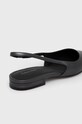 Kožené balerínky Calvin Klein FLAT SLINGBACK PUMP PEARL čierna HW0HW02120