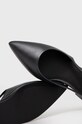 Kožené balerínky Calvin Klein FLAT SLINGBACK PUMP PEARL HW0HW02120 čierna