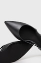 Кожени балеринки Calvin Klein FLAT SLINGBACK PUMP PEARL HW0HW02120 черен