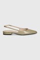 Кожаные балетки Calvin Klein FLAT SLINGBACK PUMP SAFF HW0HW02135 бежевый AW24