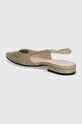 Obuwie Calvin Klein baleriny skórzane FLAT SLINGBACK PUMP SAFF HW0HW02135 beżowy
