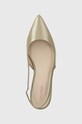 Кожаные балетки Calvin Klein FLAT SLINGBACK PUMP SAFF бежевый HW0HW02135