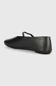 Взуття Шкіряні балетки Calvin Klein BALLERINA W/STRAP PEARL LTH HW0HW02136 чорний