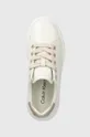 λευκό Δερμάτινα αθλητικά παπούτσια Calvin Klein CUPSOLE LACE UP LTH