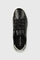 Шкіряні кросівки Calvin Klein CUPSOLE LACE UP LTH чорний HW0HW02085