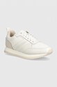 Tenisice Calvin Klein RUNNER LACE UP SAFF MONO brušena koža bijela HW0HW02102