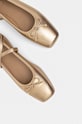 Usnjene balerinke MICHAEL Michael Kors Collette zlata 40T4CTFP1M.740