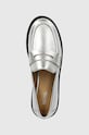 Кожени мокасини MICHAEL Michael Kors Eden сребърен 40T4EDMP1M.040