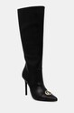 Кожени ботуши Just Cavalli 77RA3S06ZPA33899 черен AW24