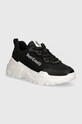 Just Cavalli sneakersy tekstylny czarny 77RA3SL1ZPA72899